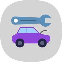 Body Repair Flat Curve Icon vector