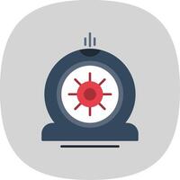 Flat Tire Flat Curve Icon vector