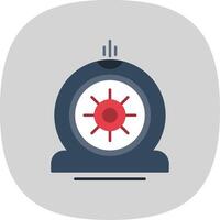 Flat Tire Flat Curve Icon vector