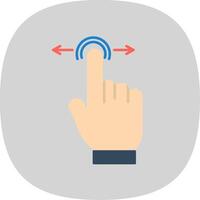 Swipe Flat Curve Icon vector