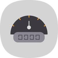 Tachometer Flat Curve Icon vector