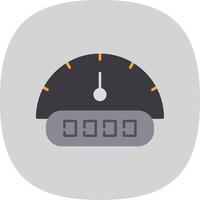 Tachometer Flat Curve Icon vector