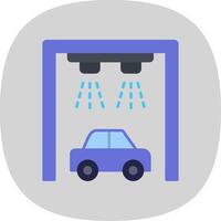 Car Wash Flat Curve Icon vector