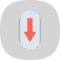 Scroll Down Flat Curve Icon vector