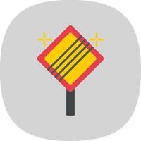 End Of Priority Flat Curve Icon vector