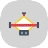 Car Jack Flat Curve Icon vector