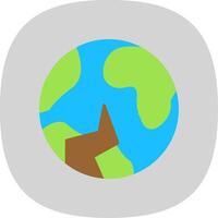 Natural Disaster Flat Curve Icon vector