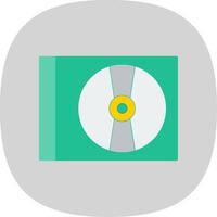 Cd Player Flat Curve Icon vector