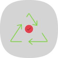 Recycle Flat Curve Icon vector