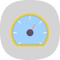 Speedometer Flat Curve Icon vector