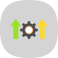 automatización plano curva icono vector