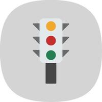 Traffic Control Flat Curve Icon vector