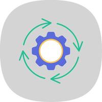 Adaptation Flat Curve Icon vector