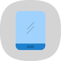 Tablet Flat Curve Icon vector