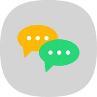 Chat Flat Curve Icon vector
