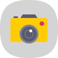 Digital Camera Flat Curve Icon vector