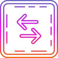 Swap Line Gradient Icon vector