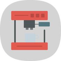 Coffee Machine Flat Curve Icon vector