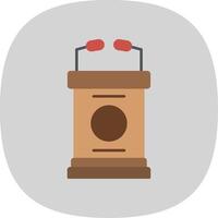 Lectern Flat Curve Icon vector