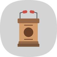 Lectern Flat Curve Icon vector