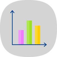 Prediction Flat Curve Icon vector