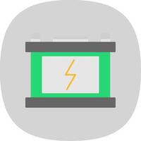 Power Flat Curve Icon vector