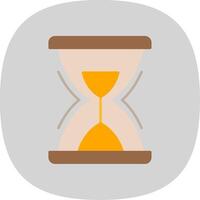 Hourglass Flat Curve Icon vector