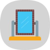 Mirror Flat Curve Icon vector