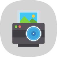 Photo Flat Curve Icon vector