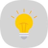 Lighting Flat Curve Icon vector