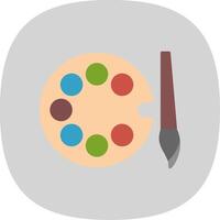 Colors Flat Curve Icon vector