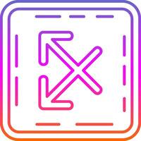 Intersect Line Gradient Icon vector