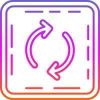 Loop Line Gradient Icon vector
