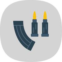 Ammunition Flat Curve Icon vector