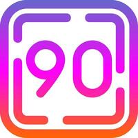 Ninety Line Gradient Icon vector