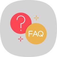 Question Flat Curve Icon vector