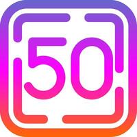 Fifty Line Gradient Icon vector