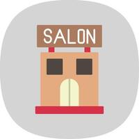 Salon Flat Curve Icon vector