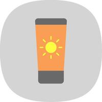 Sun Cream Flat Curve Icon vector