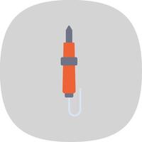 Soldering Flat Curve Icon vector