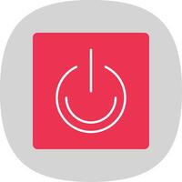 Turn On Flat Curve Icon vector