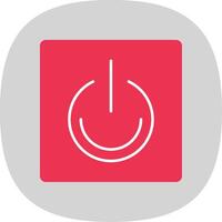 Turn On Flat Curve Icon vector