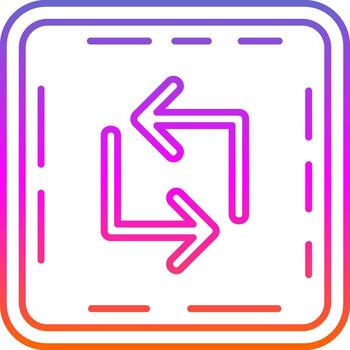 Loop Line Gradient Icon vector