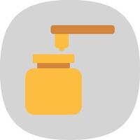 Wax Flat Curve Icon vector