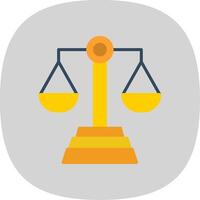 Law Flat Curve Icon vector