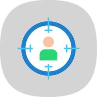 Target Flat Curve Icon vector