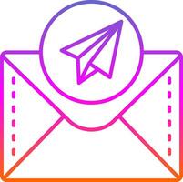Send Line Gradient Icon vector