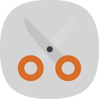 Scissors Flat Curve Icon vector