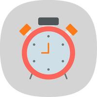 alarma plano curva icono vector