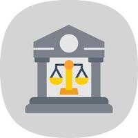 Court Flat Curve Icon vector